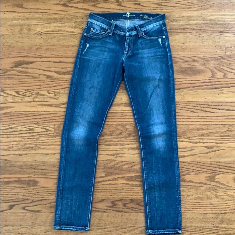 7 For All Mankind Slim Cigarette Jean Size 24